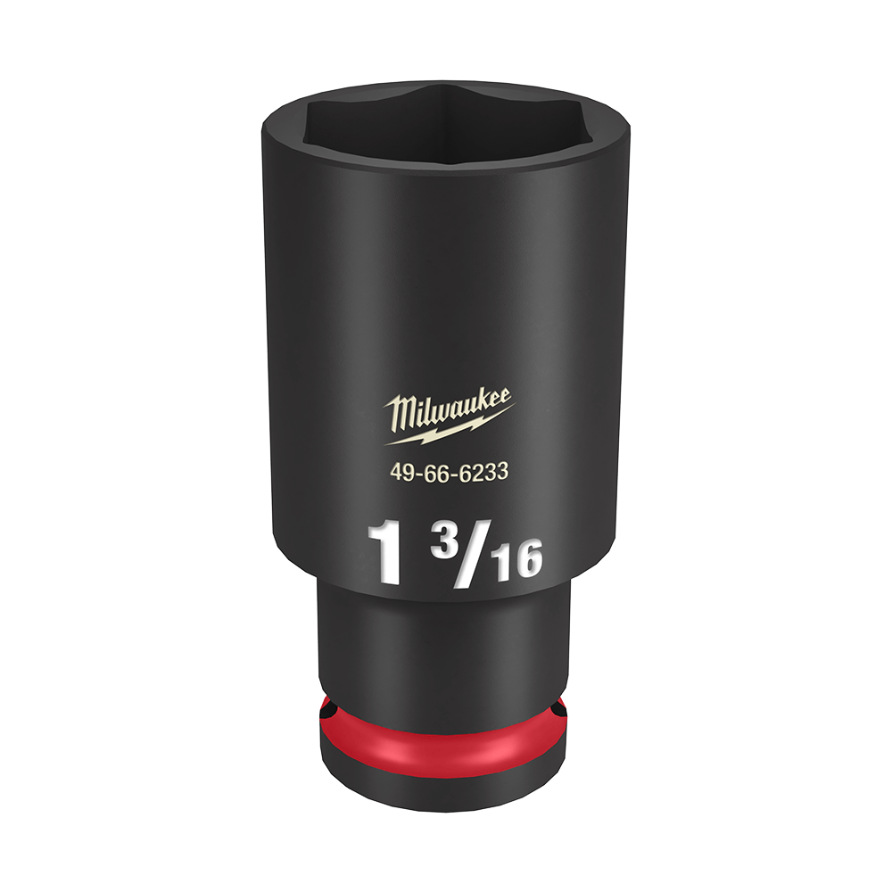 Milwaukee SHOCKWAVE™ 1/2" Drive 1-3/16" Deep 6 Point Impact Socket - 49666233 - Available at Power Tool Specialists, Carlton, Victoria, Australia.