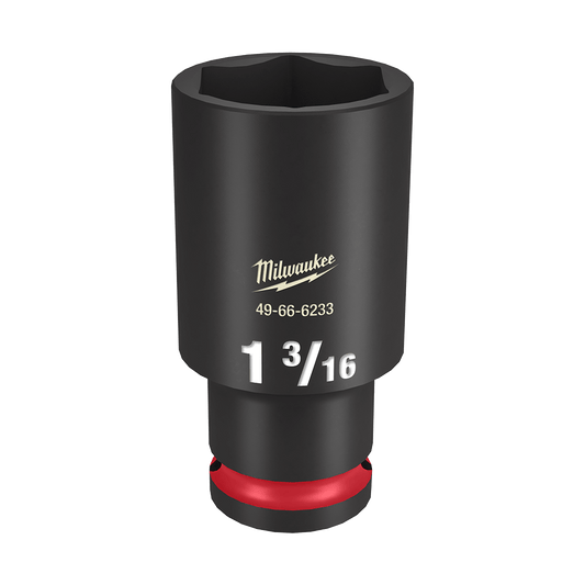 Milwaukee SHOCKWAVE™ 1/2" Drive 1-3/16" Deep 6 Point Impact Socket - 49666233 - Available at Power Tool Specialists, Carlton, Victoria, Australia.
