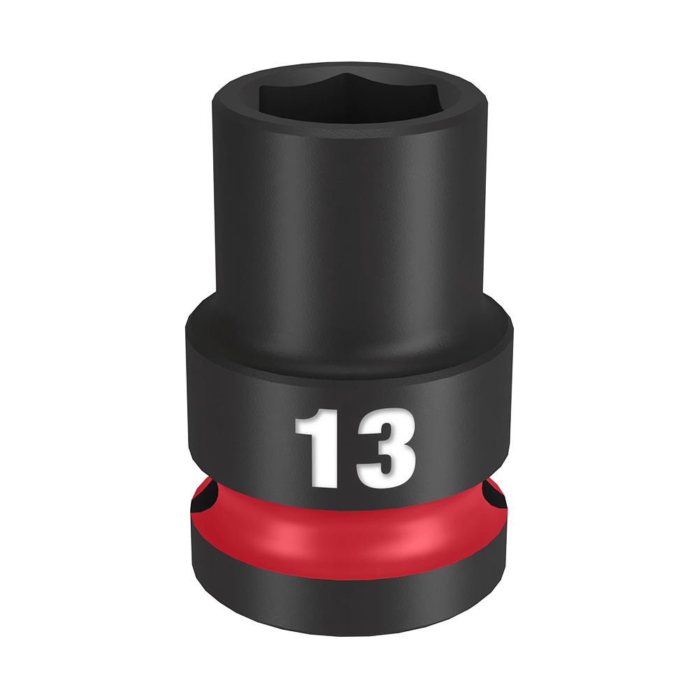 Milwaukee SHOCKWAVE™ 1/2" Drive 13mm Standard 6 Point Impact Socket - 49666245 - Available at Power Tool Specialists, Carlton, Victoria, Australia.