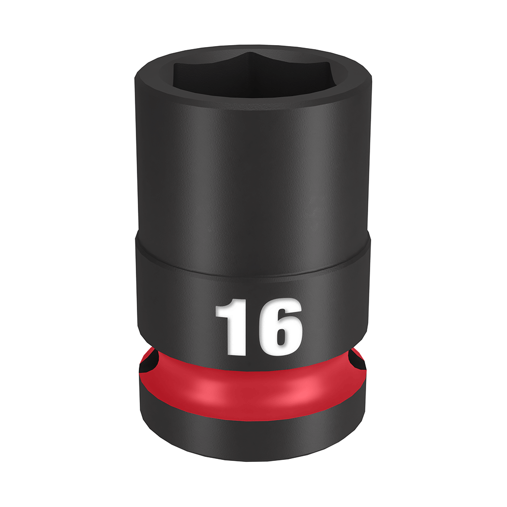 Milwaukee SHOCKWAVE™ 1/2" Drive 16mm Standard 6 Point Impact Socket - 49666248 - Available at Power Tool Specialists, Carlton, Victoria, Australia.