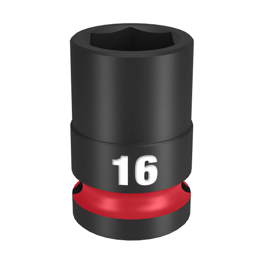 Milwaukee SHOCKWAVE™ 1/2" Drive 16mm Standard 6 Point Impact Socket - 49666248 - Available at Power Tool Specialists, Carlton, Victoria, Australia.