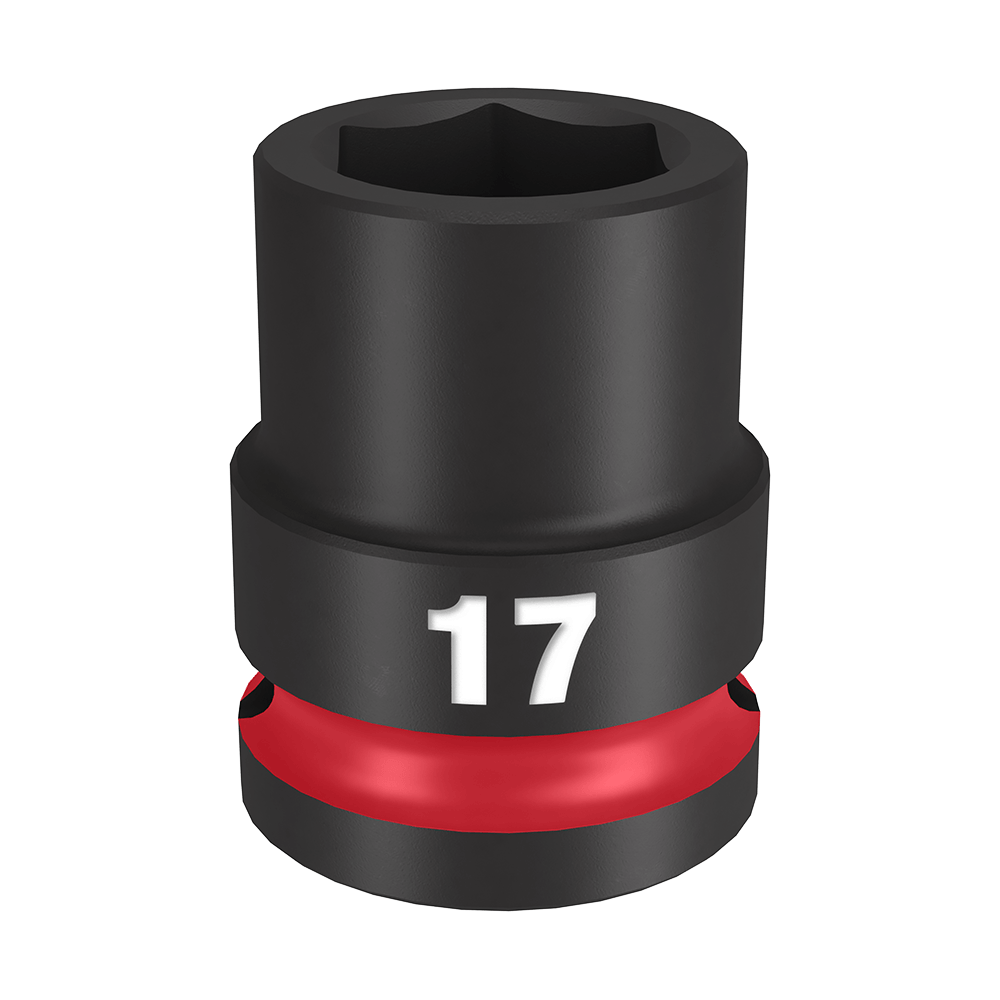 Milwaukee SHOCKWAVE™ 1/2" Drive 17mm Standard 6 Point Impact Socket - 49666249 - Available at Power Tool Specialists, Carlton, Victoria, Australia.