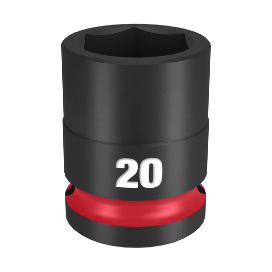 Milwaukee SHOCKWAVE™ 1/2" Drive 20mm Standard 6 Point Impact Socket - 49666252 - Available at Power Tool Specialists, Carlton, Victoria, Australia.