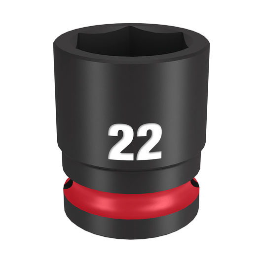 Milwaukee SHOCKWAVE™ 1/2" Drive 22mm Standard 6 Point Impact Socket - 49666254 - Available at Power Tool Specialists, Carlton, Victoria, Australia.