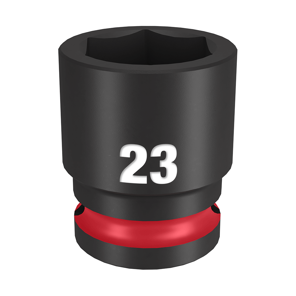 Milwaukee SHOCKWAVE™ 1/2" Drive 23mm Standard 6 Point Impact Socket - 49666255 - Available at Power Tool Specialists, Carlton, Victoria, Australia.