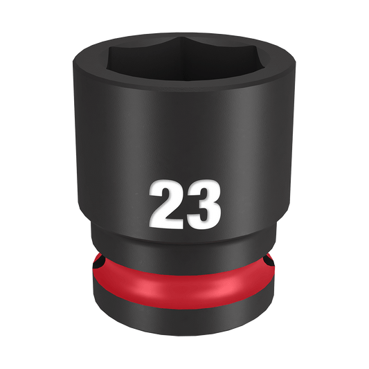 Milwaukee SHOCKWAVE™ 1/2" Drive 23mm Standard 6 Point Impact Socket - 49666255 - Available at Power Tool Specialists, Carlton, Victoria, Australia.