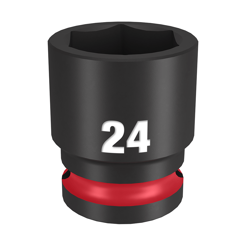 Milwaukee SHOCKWAVE™ 1/2" Drive 24mm Standard 6 Point Impact Socket - 49666256 - Available at Power Tool Specialists, Carlton, Victoria, Australia.