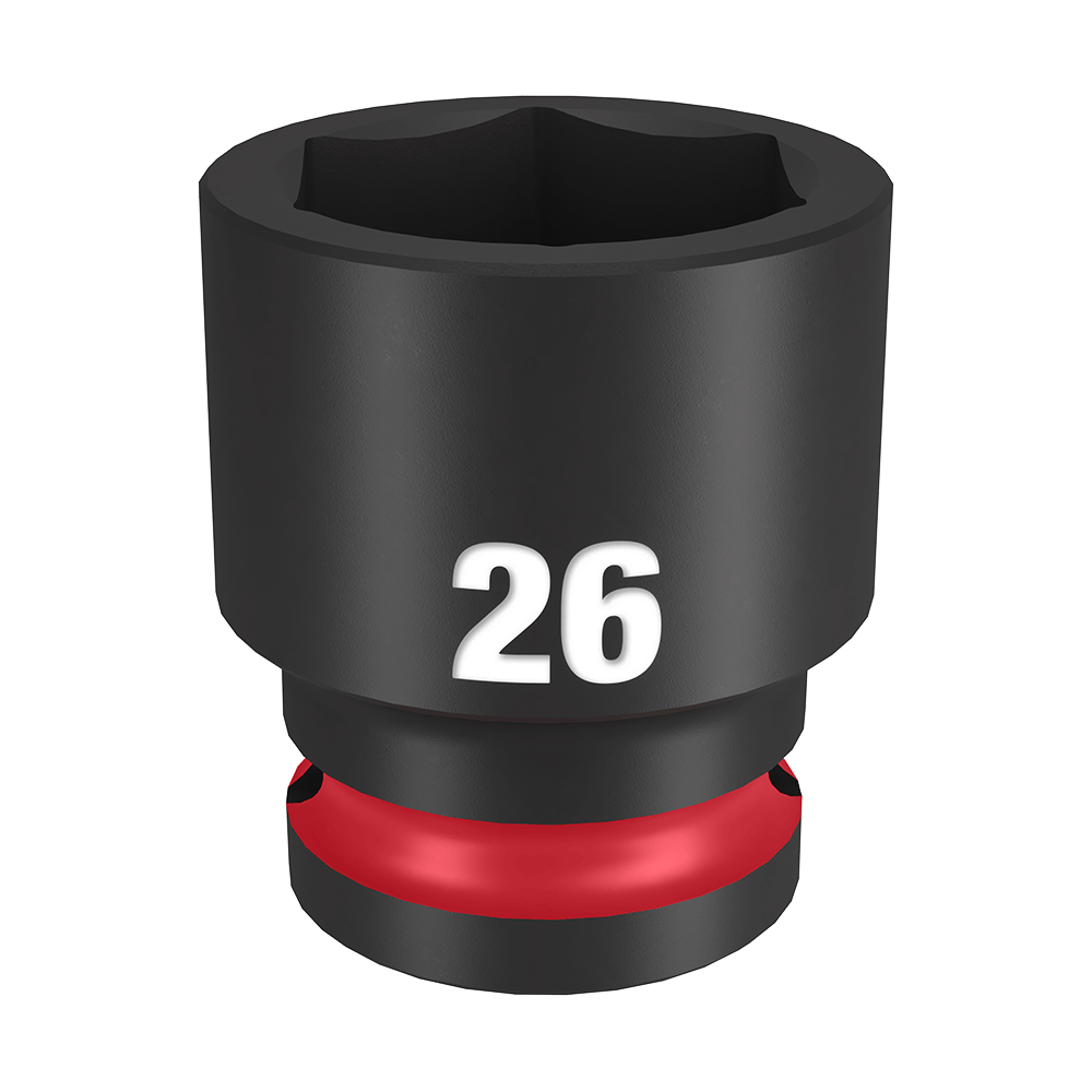 Milwaukee SHOCKWAVE™ 1/2" Drive 26mm Standard 6 Point Impact Socket - 49666258 - Available at Power Tool Specialists, Carlton, Victoria, Australia.