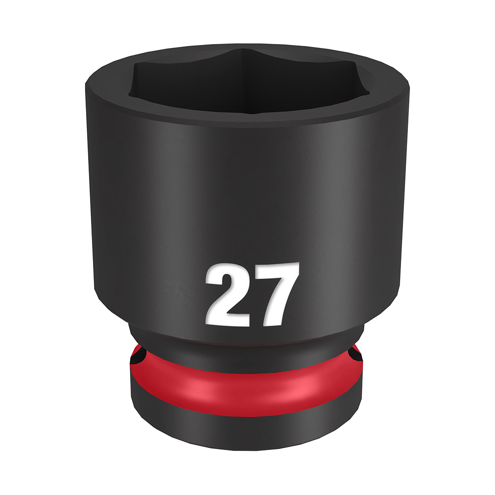 Milwaukee SHOCKWAVE™ 1/2" Drive 27mm Standard 6 Point Impact Socket - 49666259 - Available at Power Tool Specialists, Carlton, Victoria, Australia.