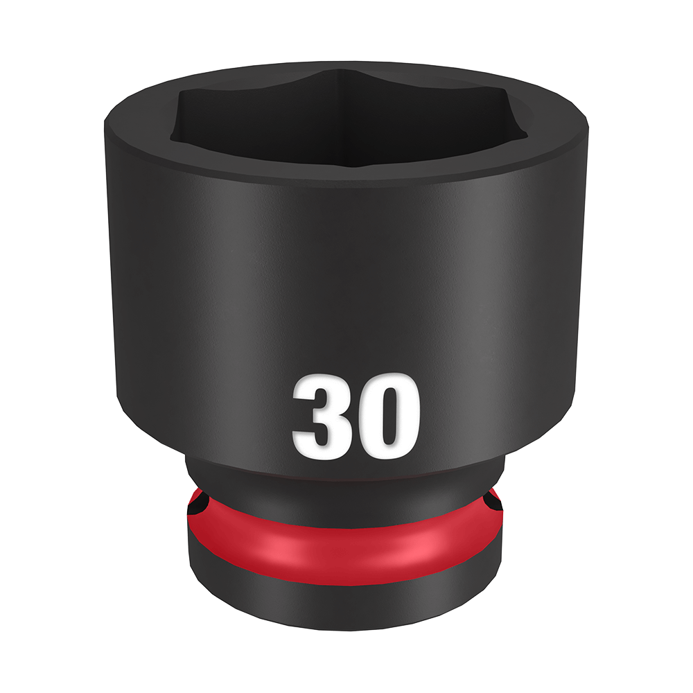 Milwaukee SHOCKWAVE™ 1/2" Drive 30mm Standard 6 Point Impact Socket - 49666262 - Available at Power Tool Specialists, Carlton, Victoria, Australia.