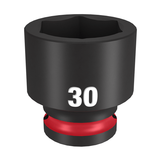Milwaukee SHOCKWAVE™ 1/2" Drive 30mm Standard 6 Point Impact Socket - 49666262 - Available at Power Tool Specialists, Carlton, Victoria, Australia.