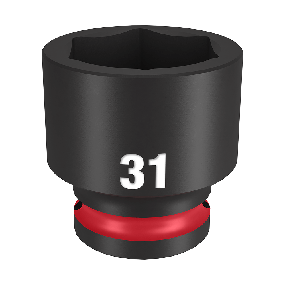 Milwaukee SHOCKWAVE™ 1/2" Drive 31mm Standard 6 Point Impact Socket - 49666263 - Available at Power Tool Specialists, Carlton, Victoria, Australia.
