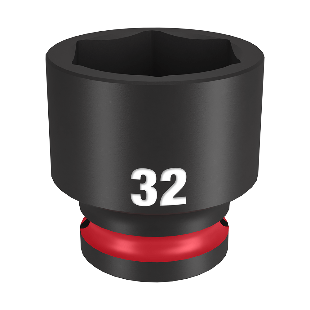 Milwaukee SHOCKWAVE™ 1/2" Drive 32mm Standard 6 Point Impact Socket - 49666264 - Available at Power Tool Specialists, Carlton, Victoria, Australia.