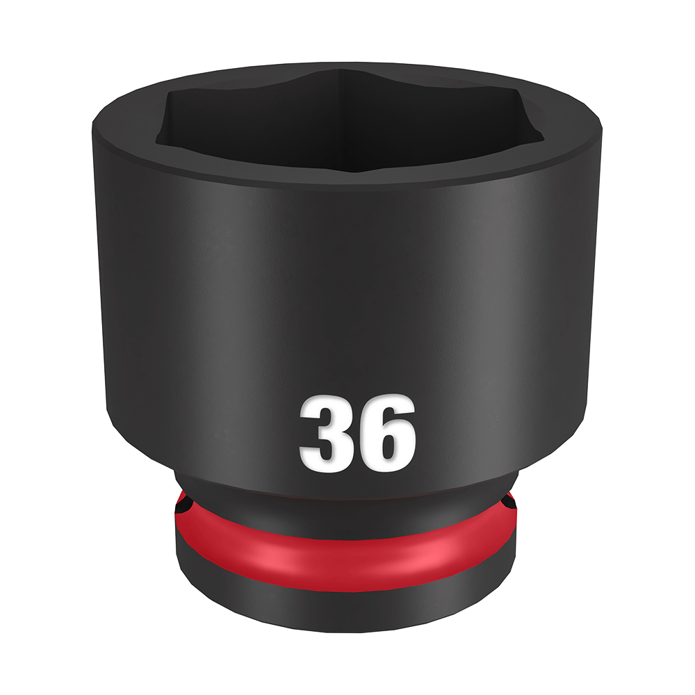 Milwaukee SHOCKWAVE™ 1/2" Drive 36mm Standard 6 Point Impact Socket - 49666268 - Available at Power Tool Specialists, Carlton, Victoria, Australia.