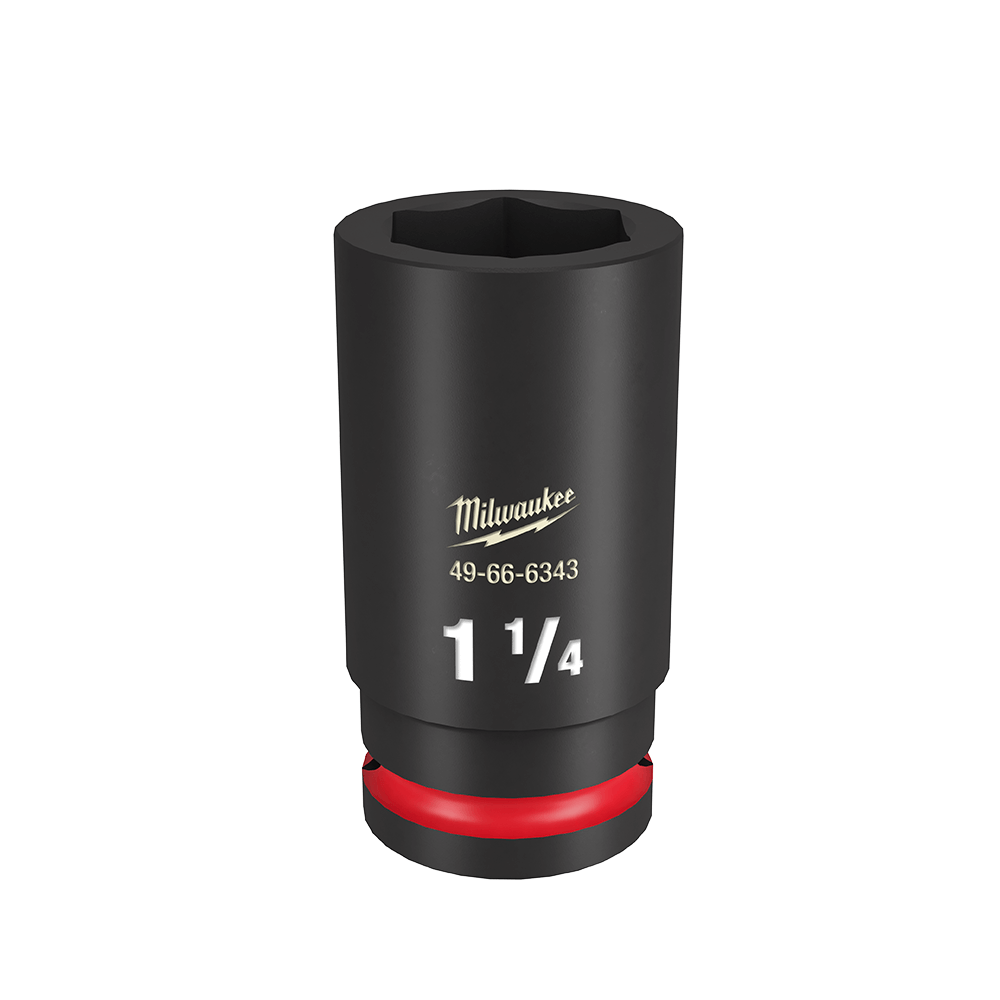 Milwaukee SHOCKWAVE™ 3/4" Drive 1-1/4" Deep 6 Point Impact Socket - 49666343 - Available at Power Tool Specialists, Carlton, Victoria, Australia.
