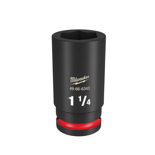 Milwaukee SHOCKWAVE™ 3/4" Drive 1-1/4" Deep 6 Point Impact Socket - 49666343 - Available at Power Tool Specialists, Carlton, Victoria, Australia.