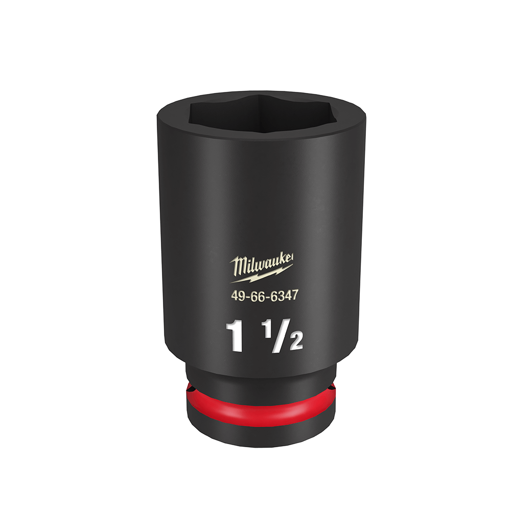 Milwaukee SHOCKWAVE™ 3/4" Drive 1-1/2" Deep 6 Point Impact Socket - 49666347 - Available at Power Tool Specialists, Carlton, Victoria, Australia.