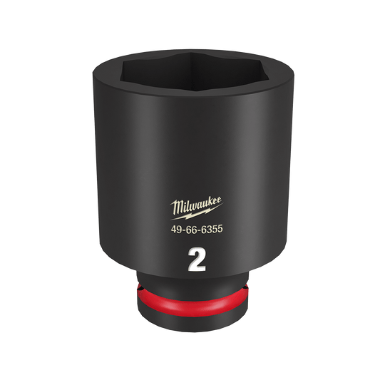 Milwaukee SHOCKWAVE™ 3/4" Drive 2" Deep 6 Point Impact Socket - 49666355 - Available at Power Tool Specialists, Carlton, Victoria, Australia.