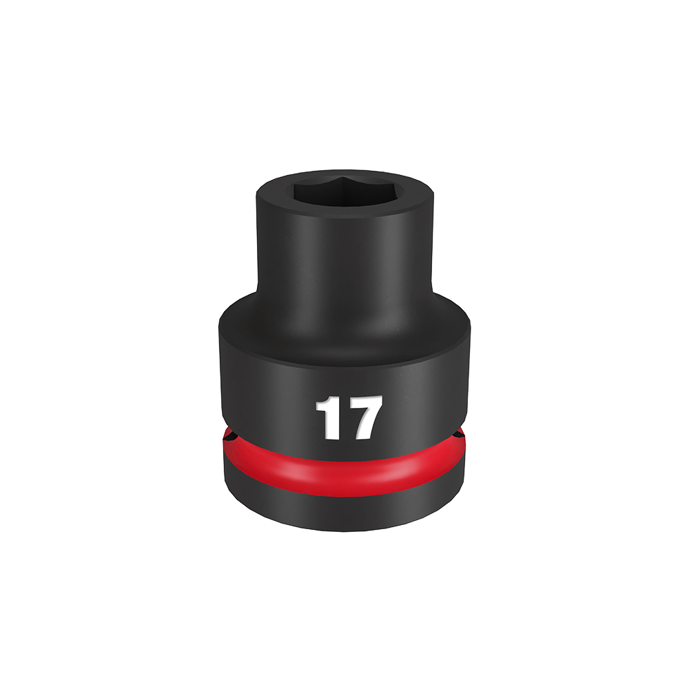 Milwaukee SHOCKWAVE™ 3/4" Drive 17mm Standard 6 Point Impact Socket - 49666356 - Available at Power Tool Specialists, Carlton, Victoria, Australia.