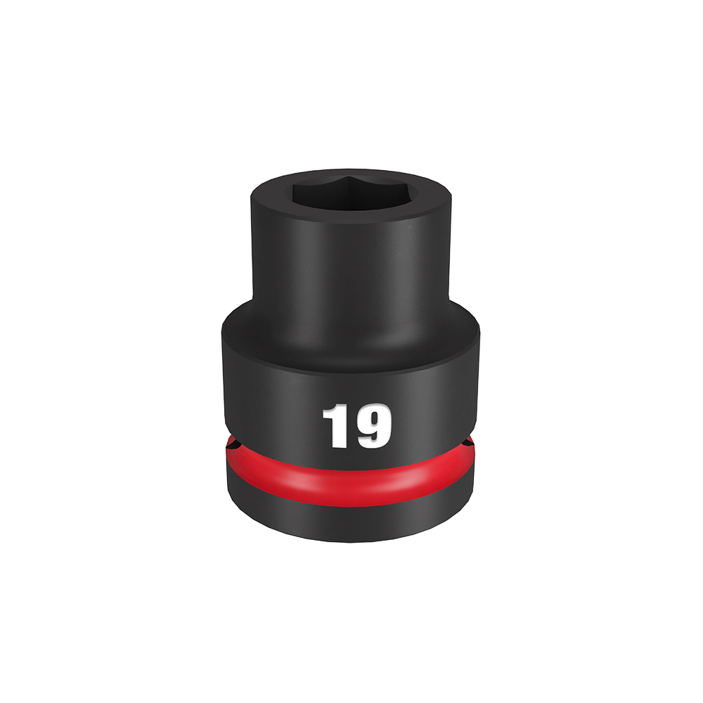 Milwaukee SHOCKWAVE™ 3/4" Drive 19mm Standard 6 Point Impact Socket - 49666357 - Available at Power Tool Specialists, Carlton, Victoria, Australia.