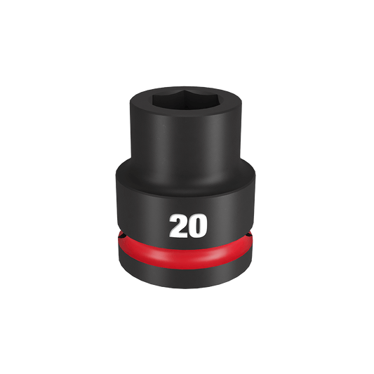 Milwaukee SHOCKWAVE™ 3/4" Drive 20mm Standard 6 Point Impact Socket - 49666358 - Available at Power Tool Specialists, Carlton, Victoria, Australia.