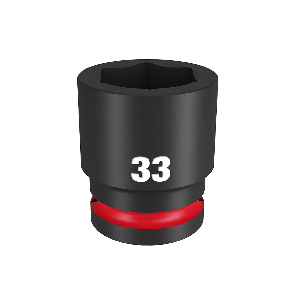 Milwaukee SHOCKWAVE™ 3/4" Drive 33mm Standard 6 Point Impact Socket - 49666371 - Available at Power Tool Specialists, Carlton, Victoria, Australia.