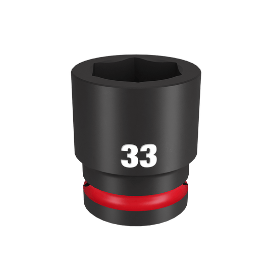 Milwaukee SHOCKWAVE™ 3/4" Drive 33mm Standard 6 Point Impact Socket - 49666371 - Available at Power Tool Specialists, Carlton, Victoria, Australia.