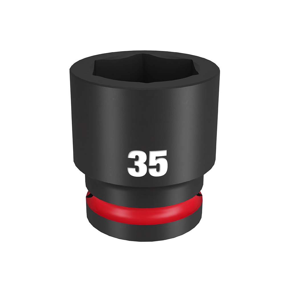 Milwaukee SHOCKWAVE™ 3/4" Drive 35mm Standard 6 Point Impact Socket - 49666373 - Available at Power Tool Specialists, Carlton, Victoria, Australia.