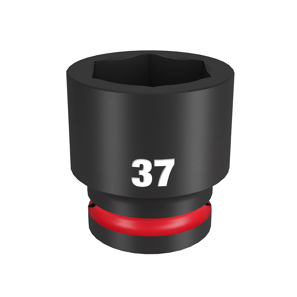 Milwaukee SHOCKWAVE™ 3/4" Drive 37mm Standard 6 Point Impact Socket - 49666375 - Available at Power Tool Specialists, Carlton, Victoria, Australia.