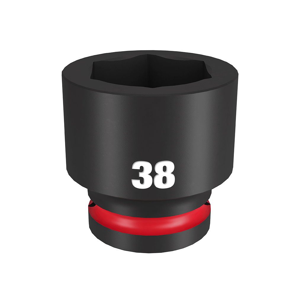 Milwaukee SHOCKWAVE™ 3/4" Drive 38mm Standard 6 Point Impact Socket - 49666376 - Available at Power Tool Specialists, Carlton, Victoria, Australia.