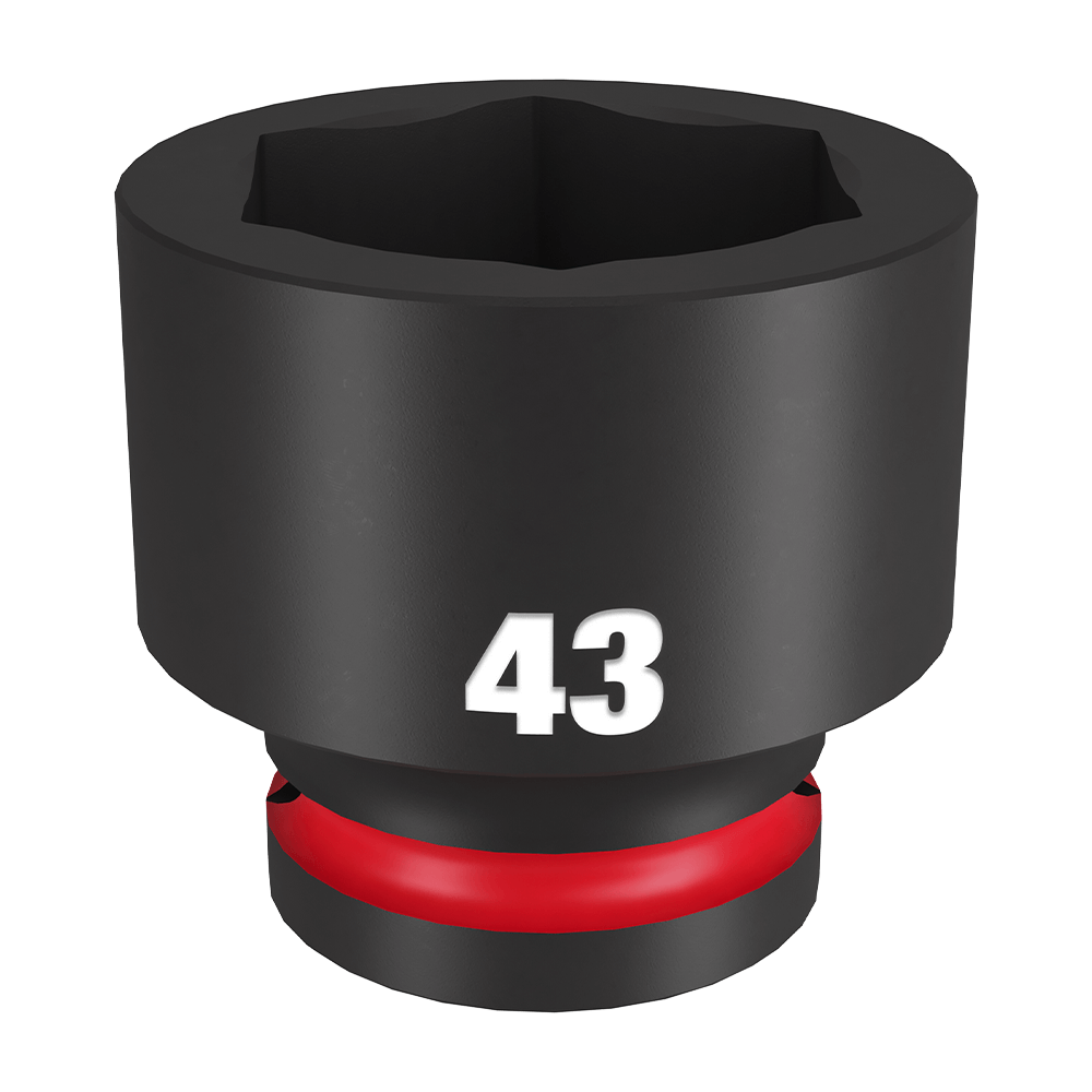 Milwaukee SHOCKWAVE™ 3/4" Drive 43mm Standard 6 Point Impact Socket - 49666381 - Available at Power Tool Specialists, Carlton, Victoria, Australia.