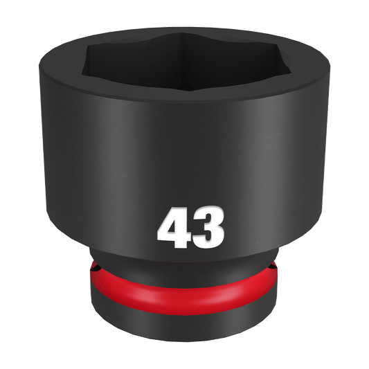 Milwaukee SHOCKWAVE™ 3/4" Drive 43mm Standard 6 Point Impact Socket - 49666381 - Available at Power Tool Specialists, Carlton, Victoria, Australia.
