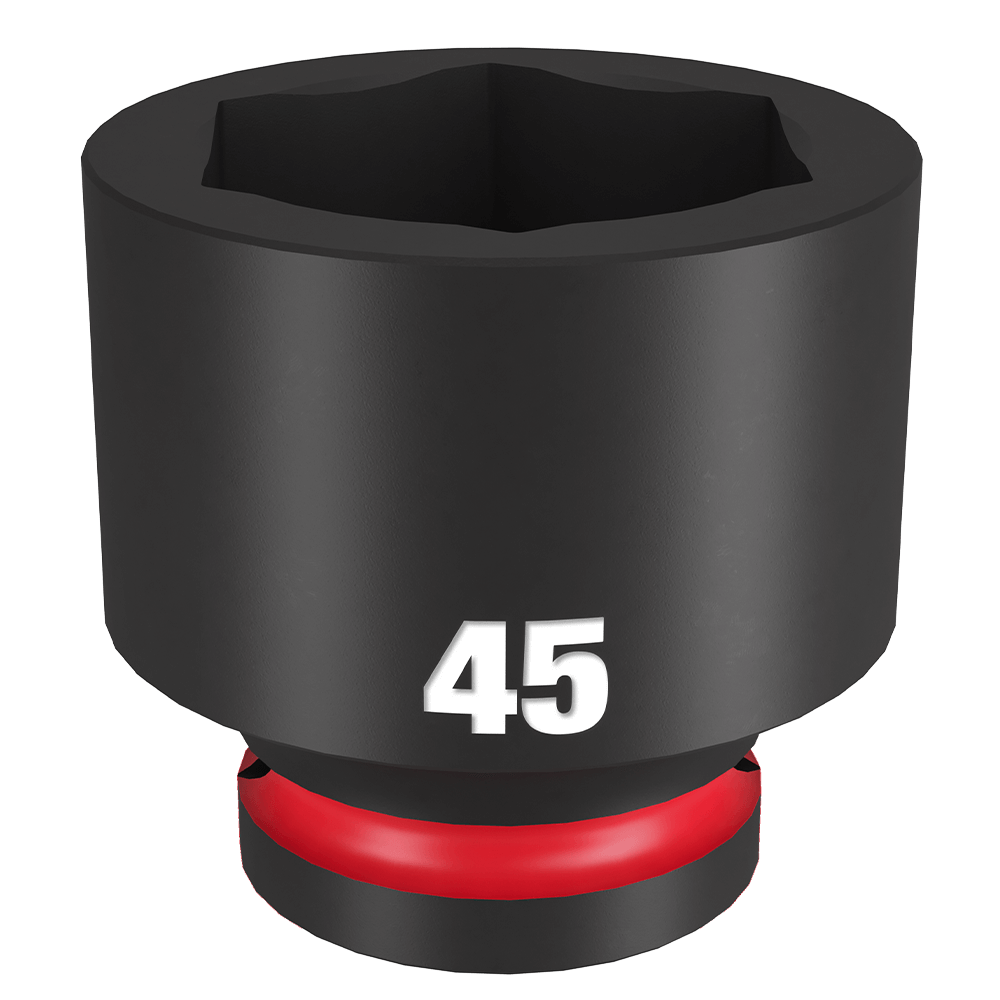 Milwaukee SHOCKWAVE™ 3/4" Drive 45mm Standard 6 Point Impact Socket - 49666383 - Available at Power Tool Specialists, Carlton, Victoria, Australia.