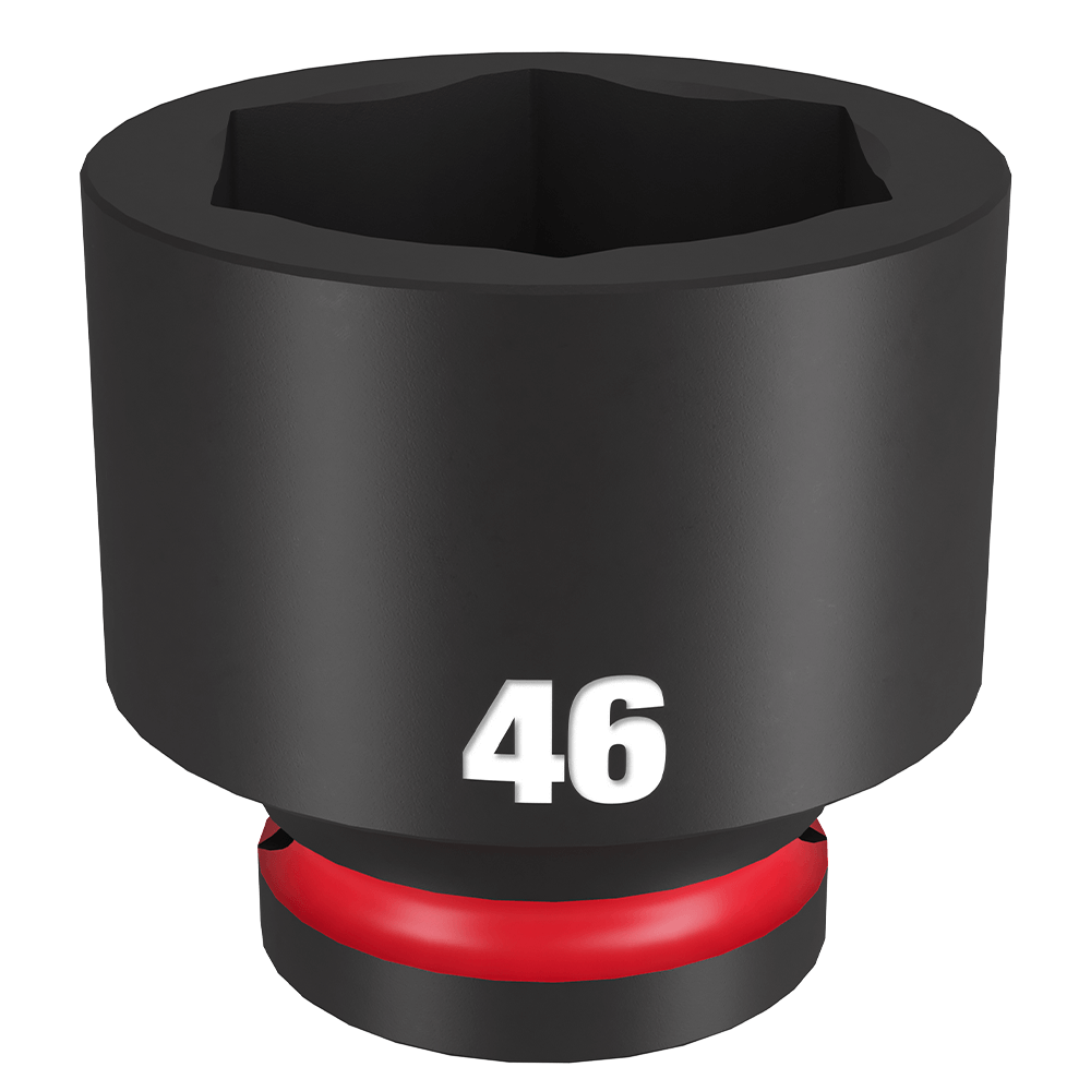 Milwaukee SHOCKWAVE™ 3/4" Drive 46mm Standard 6 Point Impact Socket - 49666384 - Available at Power Tool Specialists, Carlton, Victoria, Australia.