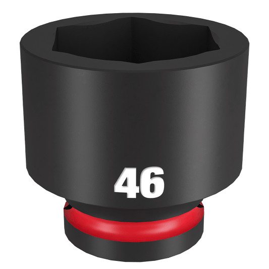 Milwaukee SHOCKWAVE™ 3/4" Drive 46mm Standard 6 Point Impact Socket - 49666384 - Available at Power Tool Specialists, Carlton, Victoria, Australia.