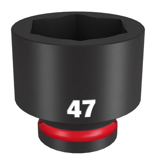 Milwaukee SHOCKWAVE™ 3/4" Drive 47mm Standard 6 Point Impact Socket - 49666385 - Available at Power Tool Specialists, Carlton, Victoria, Australia.