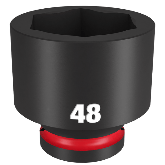 Milwaukee SHOCKWAVE™ 3/4" Drive 48mm Standard 6 Point Impact Socket - 49666386 - Available at Power Tool Specialists, Carlton, Victoria, Australia.