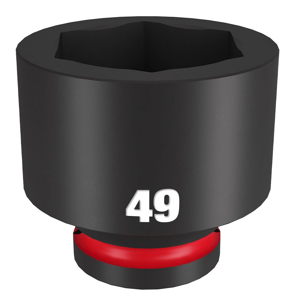 Milwaukee SHOCKWAVE™ 3/4" Drive 49mm Standard 6 Point Impact Socket - 49666387 - Available at Power Tool Specialists, Carlton, Victoria, Australia.
