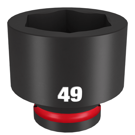 Milwaukee SHOCKWAVE™ 3/4" Drive 49mm Standard 6 Point Impact Socket - 49666387 - Available at Power Tool Specialists, Carlton, Victoria, Australia.