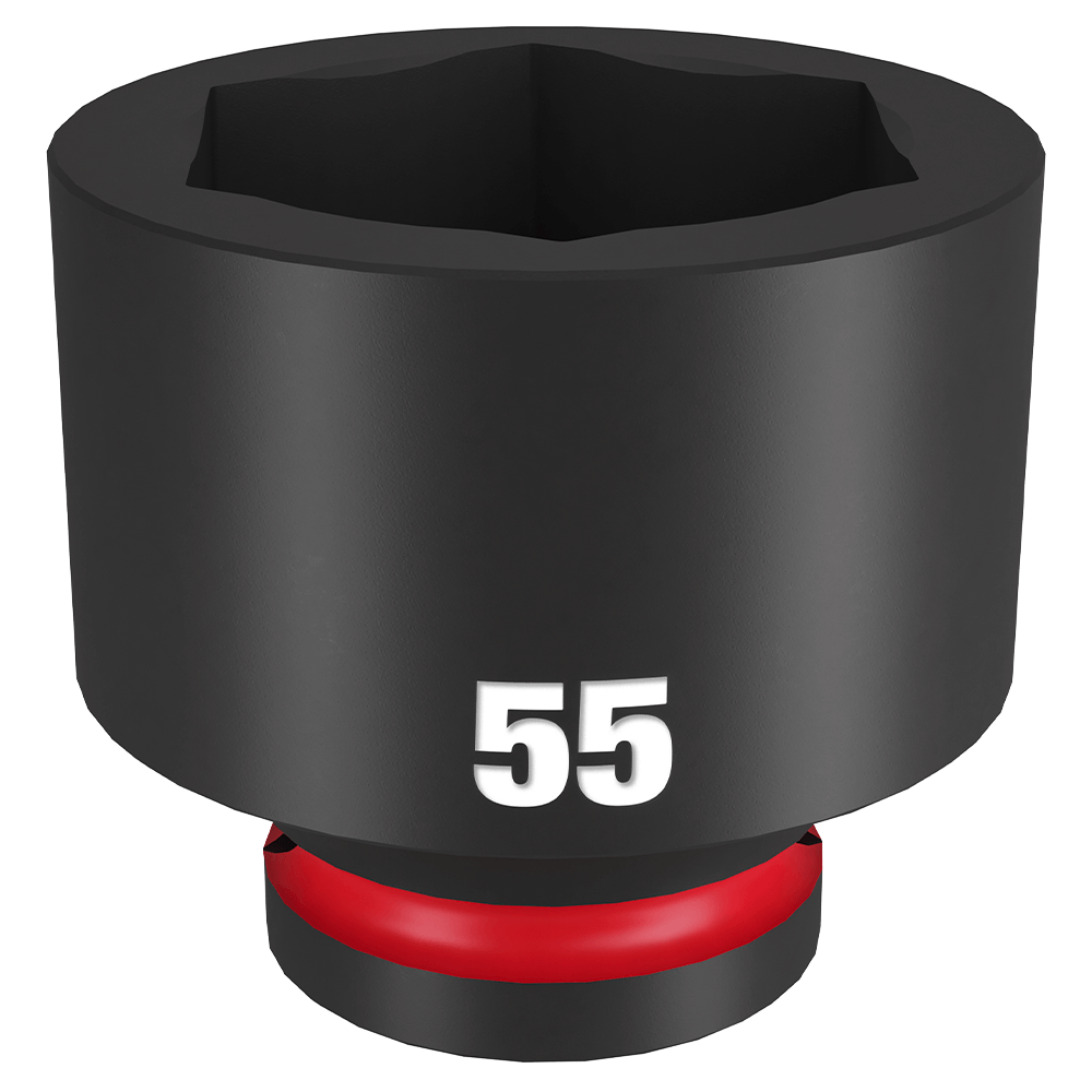 Milwaukee SHOCKWAVE™ 3/4" Drive 55mm Standard 6 Point Impact Socket   - 49666390 - Available at Power Tool Specialists, Carlton, Victoria, Australia.