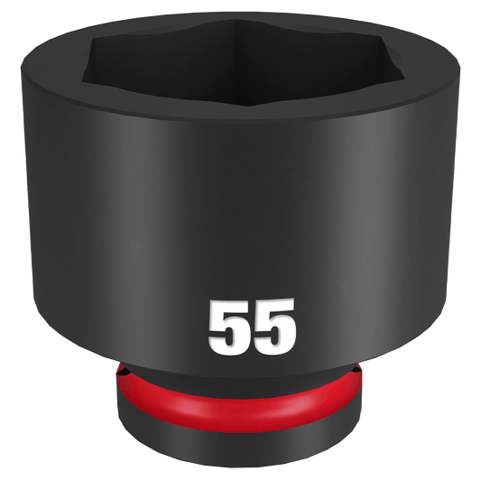 Milwaukee SHOCKWAVE™ 3/4" Drive 55mm Standard 6 Point Impact Socket   - 49666390 - Available at Power Tool Specialists, Carlton, Victoria, Australia.