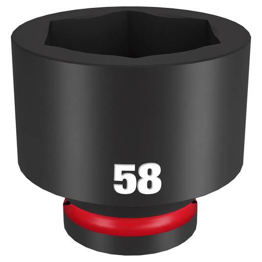 Milwaukee SHOCKWAVE™ 3/4" Drive 58mm Standard 6 Point Impact Socket   - 49666391 - Available at Power Tool Specialists, Carlton, Victoria, Australia.