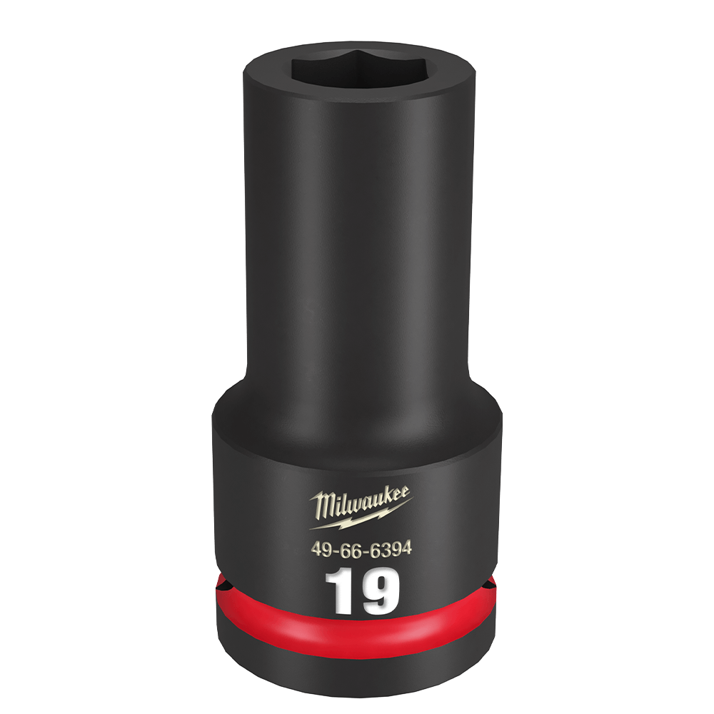 Milwaukee SHOCKWAVE™ 3/4" Drive 19mm Deep 6 Point Impact Socket - 49666394 - Available at Power Tool Specialists, Carlton, Victoria, Australia.