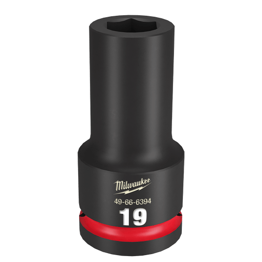 Milwaukee SHOCKWAVE™ 3/4" Drive 19mm Deep 6 Point Impact Socket - 49666394 - Available at Power Tool Specialists, Carlton, Victoria, Australia.