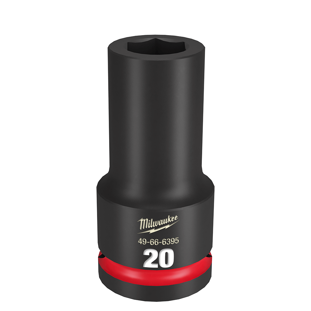 Milwaukee SHOCKWAVE™ 3/4" Drive 20mm Deep 6 Point Impact Socket - 49666395 - Available at Power Tool Specialists, Carlton, Victoria, Australia.