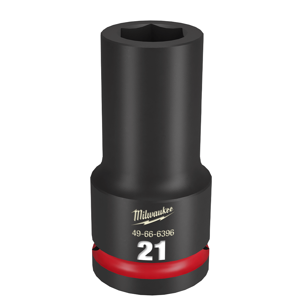 Milwaukee SHOCKWAVE™ 3/4" Drive 21mm Deep 6 Point Impact Socket - 49666396 - Available at Power Tool Specialists, Carlton, Victoria, Australia.