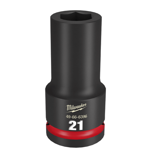 Milwaukee SHOCKWAVE™ 3/4" Drive 21mm Deep 6 Point Impact Socket - 49666396 - Available at Power Tool Specialists, Carlton, Victoria, Australia.