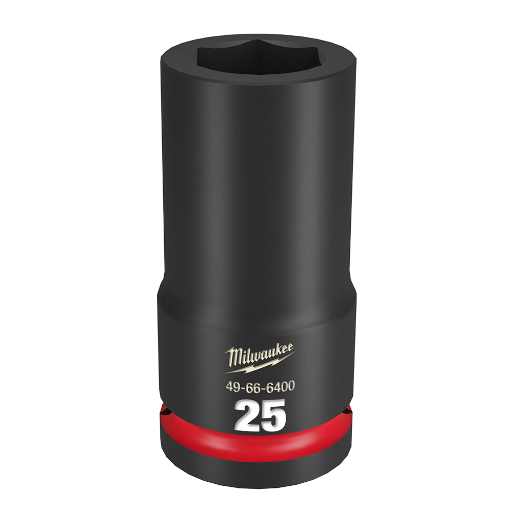 Milwaukee SHOCKWAVE™ 3/4" Drive 25mm Deep 6 Point Impact Socket - 49666400 - Available at Power Tool Specialists, Carlton, Victoria, Australia.