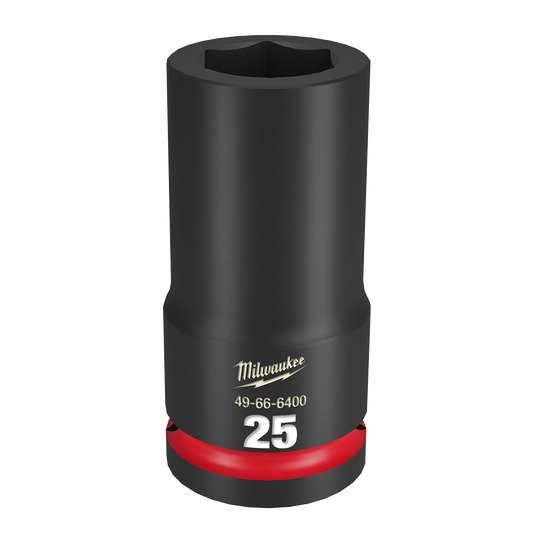 Milwaukee SHOCKWAVE™ 3/4" Drive 25mm Deep 6 Point Impact Socket - 49666400 - Available at Power Tool Specialists, Carlton, Victoria, Australia.