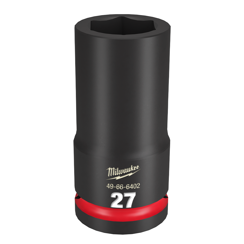 Milwaukee SHOCKWAVE™ 3/4" Drive 27mm Deep 6 Point Impact Socket - 49666402 - Available at Power Tool Specialists, Carlton, Victoria, Australia.